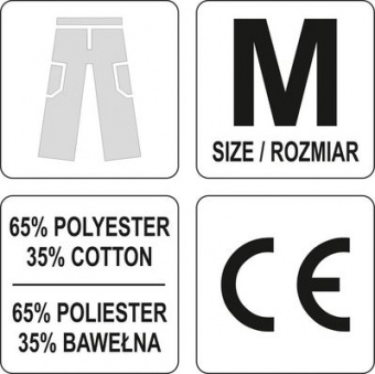YATO Штани робочі YATO DAN : розм. M, (65% поліестер, 35% бавовна)  | YT-80286