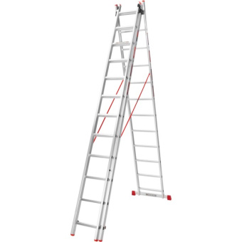 Драбина алюмінієва 3-х секційна Квітка PRO (3х12 сходинок) (110-9312)
