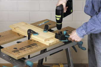 Wolfcraft шаблон для шкантования Ø 6, 8, 10 // 4640000