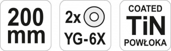 YATO Кусачки для керамічної плитки "Дискові" YATO : L= 200 мм  | YT-37161