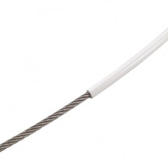 Трос нержавеющий 7X7 в белой ПВХ оболочке 6/9 мм A4