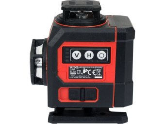 Рівень лазерний на 4-площини зелен пром YATO діап.- 30 м, живл.- 2 Li-Ion акумул 3.7 V, кроншт з ада