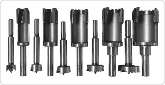 YATO Свердла по дереву: коронки і фрези YATO : Ø=15-35 мм, l=110/90 мм- коронки/фрези, 10 шт  | YT-3