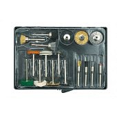 VOREL Насадки шліфувальні та полірувальні до мінішліфмашинки , набір 17шт  | 25411