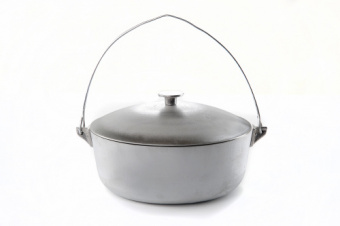 Котел алюминиевый с крышкой и дужкой 255мм 4л СИЛА