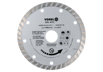 VOREL Диск відрізний алмазний : TURBO Ø= 125 мм  | 08752