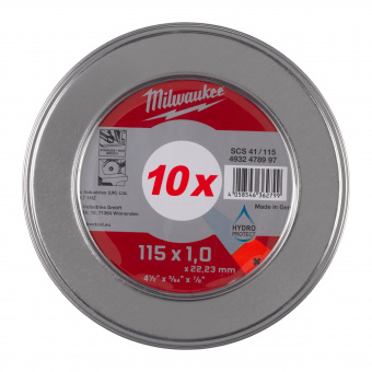MILWAUKEE Отрезной диск SCS 41/115x1 PRO+ (10 шт) в металлическом боксе | 4932478997