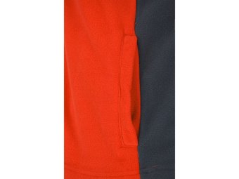 Кофта флісова утеплена робоча з поліестеру YATO розмір L, червоно-чорна, 3 кишені [10]