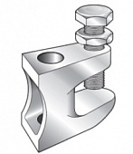 Струбцина, балочный зажим под шпильку М 10 с болтом М10 DIN1684 GTA/19