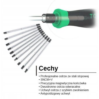 Набор отвертка с насадками 20 в 1 TOPTUL (PH,PZ,SL,Hex,Torx) GAAI2101
