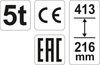 YATO Домкрат гідравлічний стовбцевий YATO : 5 т, H= 216 - 413 мм  | YT-17002