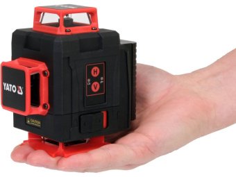 Рівень лазерний на 4-площини зелен пром YATO діап.- 30 м, живл.- 2 Li-Ion акумул 3.7 V, міні-штатив