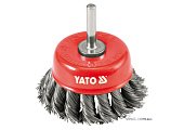 YATO Щітка - крацовка чашкоподібна YATO зі шпинделем Ø=75мм  | YT-4752