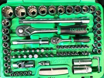 Профессиональный набор автоинструмента 1/4", 1/2" 108ед. (12-гр.) TOPTUL GCAI108R1