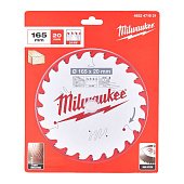 MILWAUKEE Диск пиляльний PFTE THIN KERF , Ø165х20х1,6мм, 24 зуб. | 4932471931