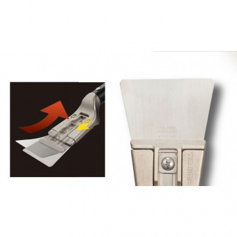 TAJIMA Скребок ударный, PREMIUM, Scraper короткий 250mm гибкое лезвие FLEXIBLE BLADE straight