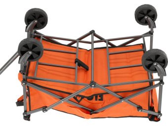 Візок присадибний розкладний на 4 колесах FLO з поворот важілем, ємність- 68х 39х 26см, навант- 70кг