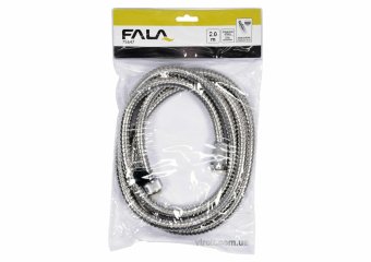 FALA Шланг для душа Ø= 14 мм, з нержавіючою сталевою полірованою гофрою, G 1/2, l= 2 м  | 75647