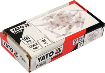 YATO Кембрики термоусадні при t≤ 105°C з припоєм YATO, прозорі для провідників 0.25-0.34 мм², 100шт 