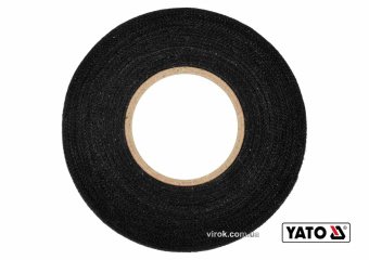 YATO Стрічка ізоляційна ХБ YATO 15м x19x0.3 мм (тканинна) t= -40°С +105°С для мотання пучків кабелів