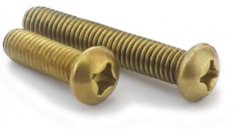 Винт латунный с полукруглой головкой Din 7985 M4x12 (уп 200 шт.)