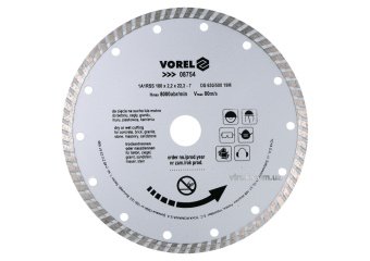 VOREL Диск відрізний алмазний : TURBO Ø= 180 мм  | 08754