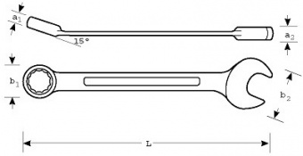 BAHCO 1RM-14 Комбинированный ключ с храповиком 14 мм.
