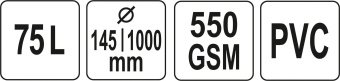 FLO Мішок для крапельного зрошування : 75 л, Ø145/1000 мм, з ПВХ  | 89722
