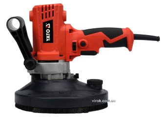 YATO Шліфмашина YATO для штукатурки, бетону та металу з пилозбірником, P=1300 Вт, платформа Ø=180 мм