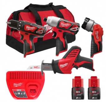 MILWAUKEE Набор инструментов M12 ВPP4A-202B 4933441240 | 4933441240