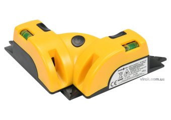 VOREL Рівень кутовий 90° з 2-ма лазерними лініями до 10 м для укладання плитки, 190х 135 мм  | 16030