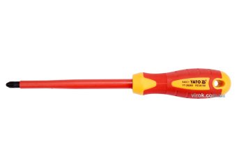 YATO Викрутка хрестова діелектрична ізольована YATO : PZ3 х 150 мм. VDE до 1000V  | YT-28263