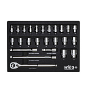 WIHA Набор ключей с трещоткой 1/2" 26 предметов | W44740