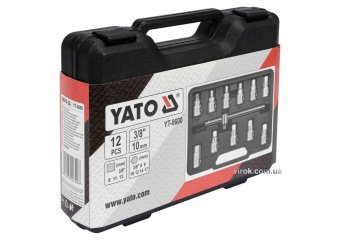YATO Набір ключів для зливної пробки масляного піддону YATO : квадрат- 3/8", 12 шт.  | YT-0600