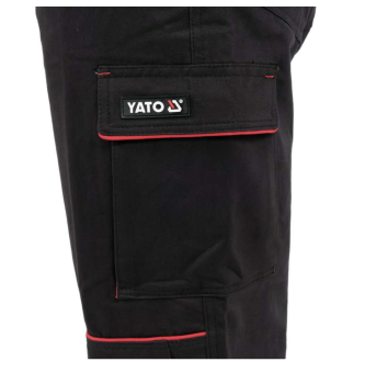 YATO Комбінезон робочий COMFY YATO розмір L, чорно-червоний, 9 кишень, 100% бавовна  | YT-79252