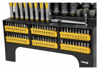 VOREL Набір викруток і викруткових насадок : Cr-V, 100 шт  | 60750