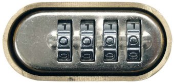 VOREL Замок навісний з кодовим замиканням : латунний корпус- 52х 40 х25 мм, сталева дуга- 56х25х 8 м