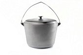 Котел алюминиевый с крышкой и дужкой 300мм 12л СИЛА