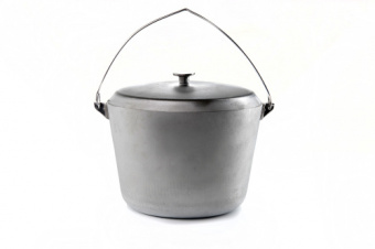 Котел алюминиевый с крышкой и дужкой 300мм 12л СИЛА