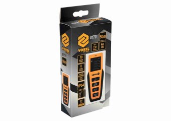 VOREL Дальномір лазерний : 0.2-50 м, точність ± 2 мм, 8 режимів, живлення- 2 x AAA (3 В)  | 81791
