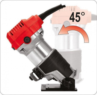 YATO Фрезер ручний по крайці ламінатів мережевий YATO: 710 Вт, цанга Ø= 6, 8мм, хід- 20мм, нахил- 45