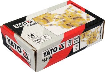 YATO Кембрики термоусадні при t≤ 105°C з припоєм YATO, прозорі для провідників 4,0- 6,0 мм², 100 шт 