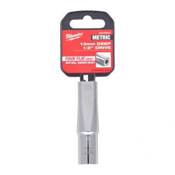 MILWAUKEE Головка хромована метрична подовжена 1/2'', 13мм | 4932480033