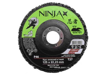 VIROK Круг зачистний нетканий м'який NINJA : Т27, 125х22 H=13 мм, Р46 (5/100 шт. уп) | 65V701