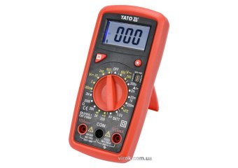 YATO Мультиметр для вимірювання електр. параметрів YATO з LCD-дисплеєм і провідниковими контактами  