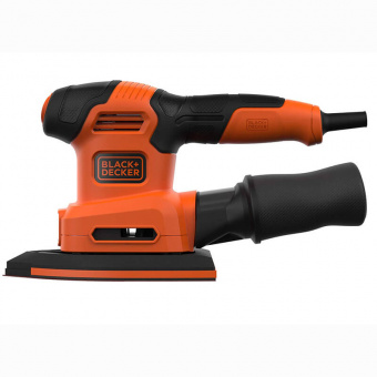 Шліфмашина вібраційна BLACK+DECKER, 200 Вт, 8000-13000 об/хв, вага 1.58 кг, пилозбірник | BEW200