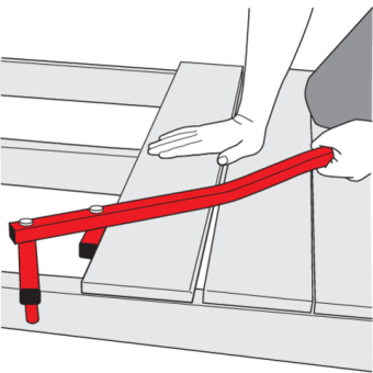 Дотягувач дошок ручний YATO l= 670 мм, кут праці 45° і 90° [10]