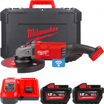 MILWAUKEE Шлифмашина угловая - болгарка аккумуляторная бесщёточная 230 мм M18 ONEFLAG230XPDB-121C | 