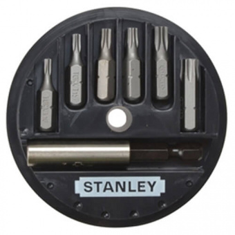 STANLEY 1-68-739 Биты в наборе 7 ед.(T10, T15, T20, T25, T30, T40 + держатель) на блистере