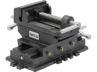 Лещата машинні вертикально-горизонтально напрямні YATO, губки b= 100 мм, розвід губ- 80 мм [1]